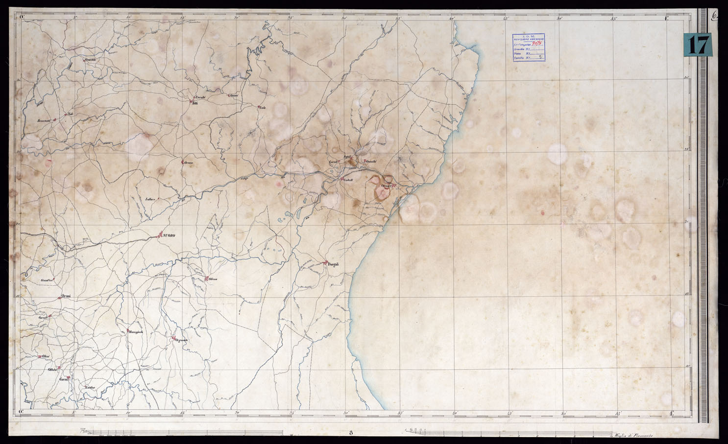 (N:5991) ISOLA DI SARDEGNA - FOGLIO 6. (CA000519) Carte e stampe antiche: riproduzione a colori su carta (formato A1)