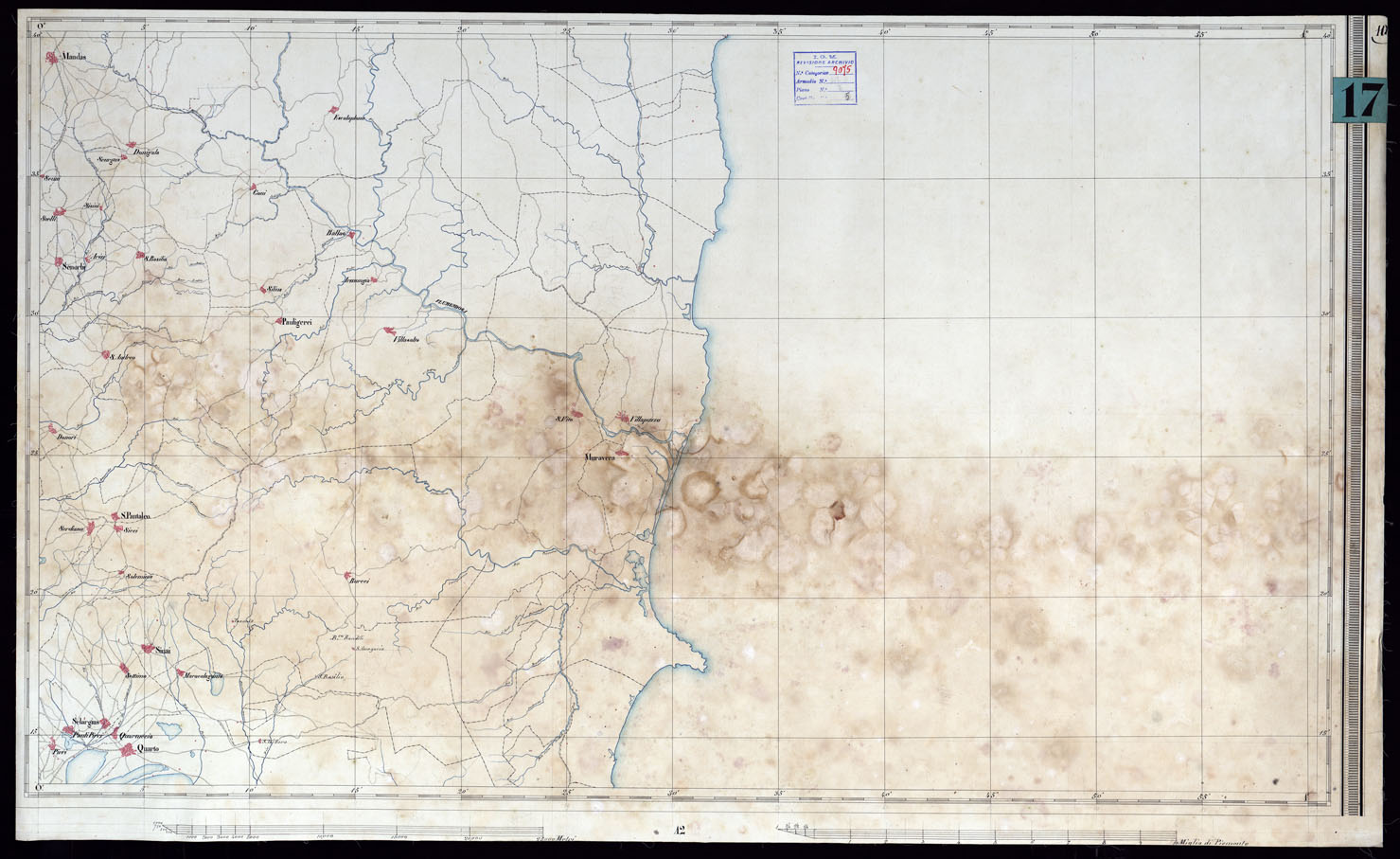 (N:5982) ISOLA DI SARDEGNA - FOGLIO 10. (CA000523) Carte e stampe antiche: riproduzione a colori su carta (formato A1)