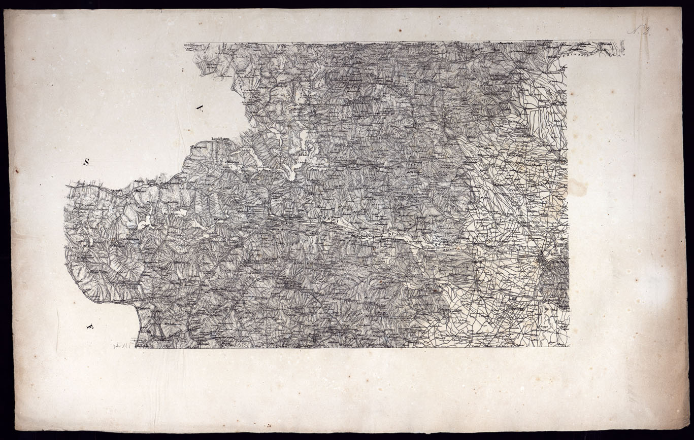 (N:23111) CARTA MERAMENTE DIMOSTRATIVA DELLA CATENA PRINCIPALE DELLE ALPI OCCIDENTALI E DEL CORSO DEL VARO SINO AL MEDITERRANEO - FOGLIO 2 (CA000753) Carte e stampe antiche: riproduzione a colori su carta (formato A1)