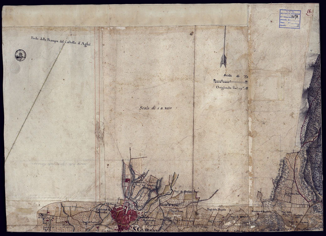 (N:23147) CARTA DEL CANAVESE - FOGLIO 18. (CA000811) Carte e stampe antiche: riproduzione a colori su carta (formato A1)