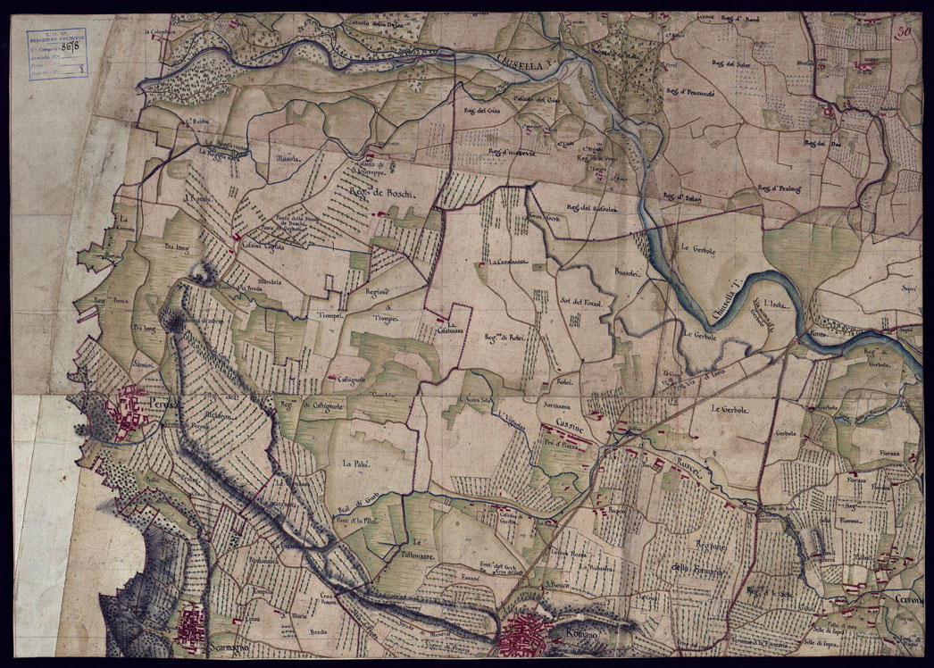 (N:23159) CARTA DEL CANAVESE - FOGLIO 30. (CA000823) Carte e stampe antiche: riproduzione a colori su carta (formato A1)