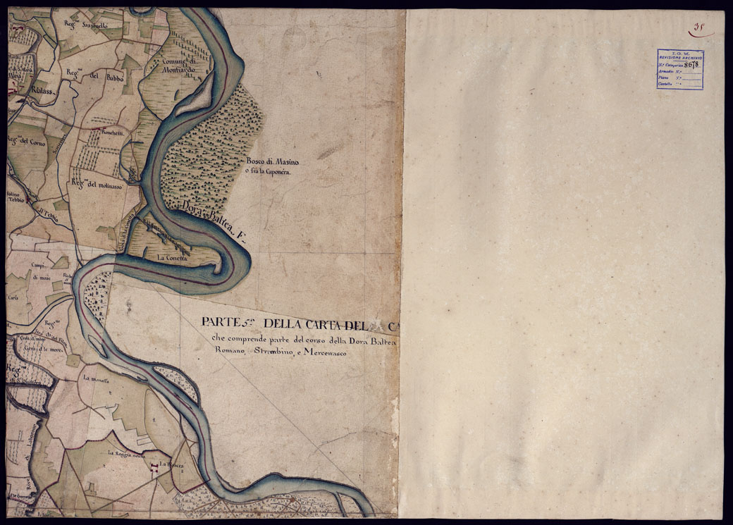 (N:23164) CARTA DEL CANAVESE - FOGLIO 35. (CA000828) Carte e stampe antiche: riproduzione a colori su carta (formato A1)