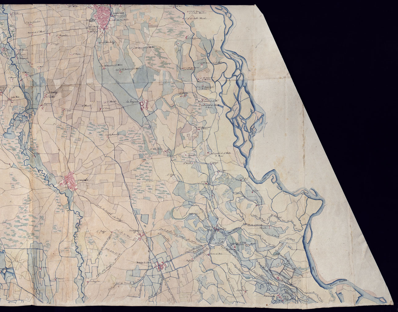 (N:23167) CARTA TOPOGRAFICA DELLA PROVINCIA DI MORTARA - FOGLIO 9. (CA000839, CA000840, CA000841) Carte e stampe antiche: riproduzione a colori su carta (formato A1)