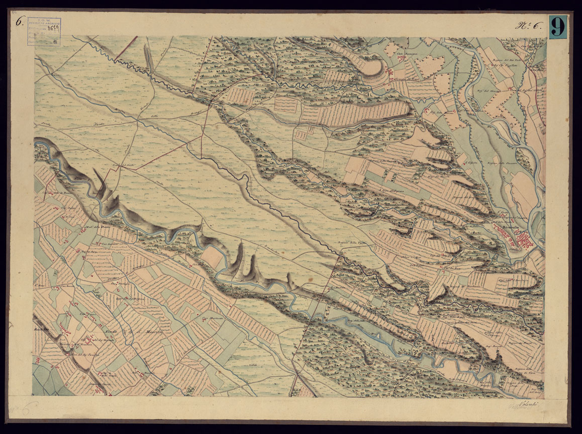 (N:13343) CARTA TOPOGRAFICA CHE SI ESTENDE SULLE PROVINCIE DI TORINO ED IN GRAN PARTE DEL CANAVESE - FOGLIO 6. (CA000863) Carte e stampe antiche: riproduzione a colori su carta (formato A1)