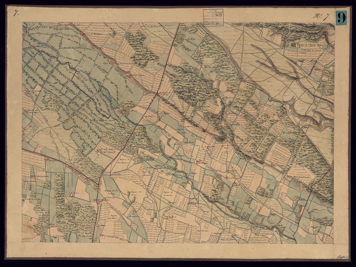 (N:13287) CARTA TOPOGRAFICA CHE SI ESTENDE SULLE PROVINCIE DI TORINO ED IN GRAN PARTE DEL CANAVESE - FOGLIO 7. (CA000864) Carte e stampe antiche: riproduzione a colori su carta (formato A1)