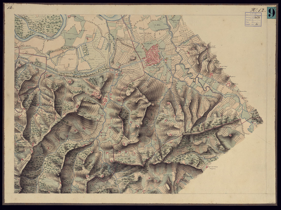 (N:13198) CARTA TOPOGRAFICA CHE SI ESTENDE SULLE PROVINCIE DI TORINO ED IN GRAN PARTE DEL CANAVESE - FOGLIO 12. (CA000869) Carte e stampe antiche: riproduzione a colori su carta (formato A1)