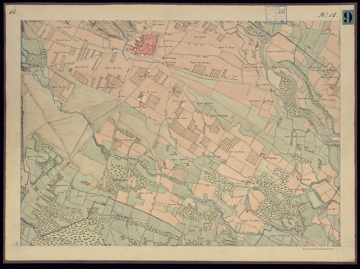 (N:12921) CARTA TOPOGRAFICA CHE SI ESTENDE SULLE PROVINCIE DI TORINO ED IN GRAN PARTE DEL CANAVESE - FOGLIO 14. (CA000871) Carte e stampe antiche: riproduzione a colori su carta (formato A1)