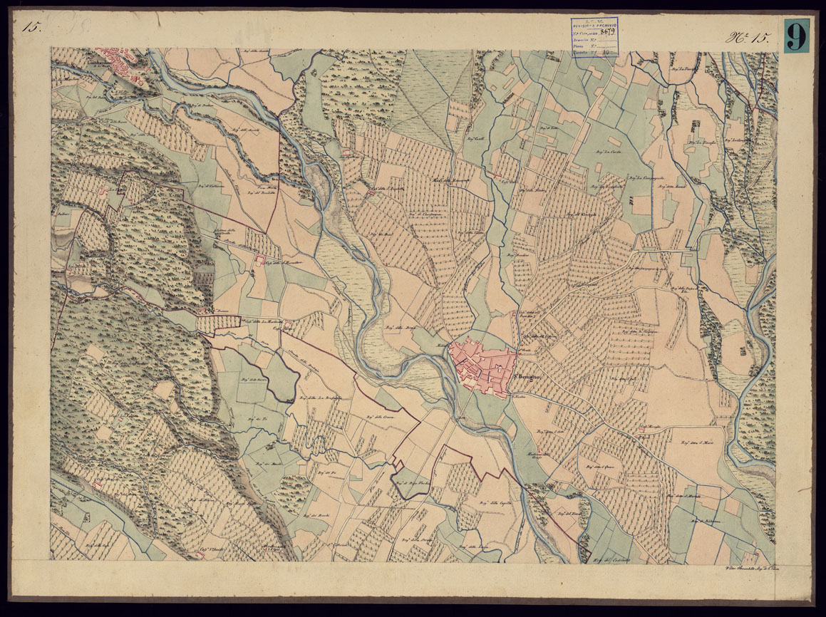 (N:12919) CARTA TOPOGRAFICA CHE SI ESTENDE SULLE PROVINCIE DI TORINO ED IN GRAN PARTE DEL CANAVESE - FOGLIO 15. (CA000872) Carte e stampe antiche: riproduzione a colori su carta (formato A1)