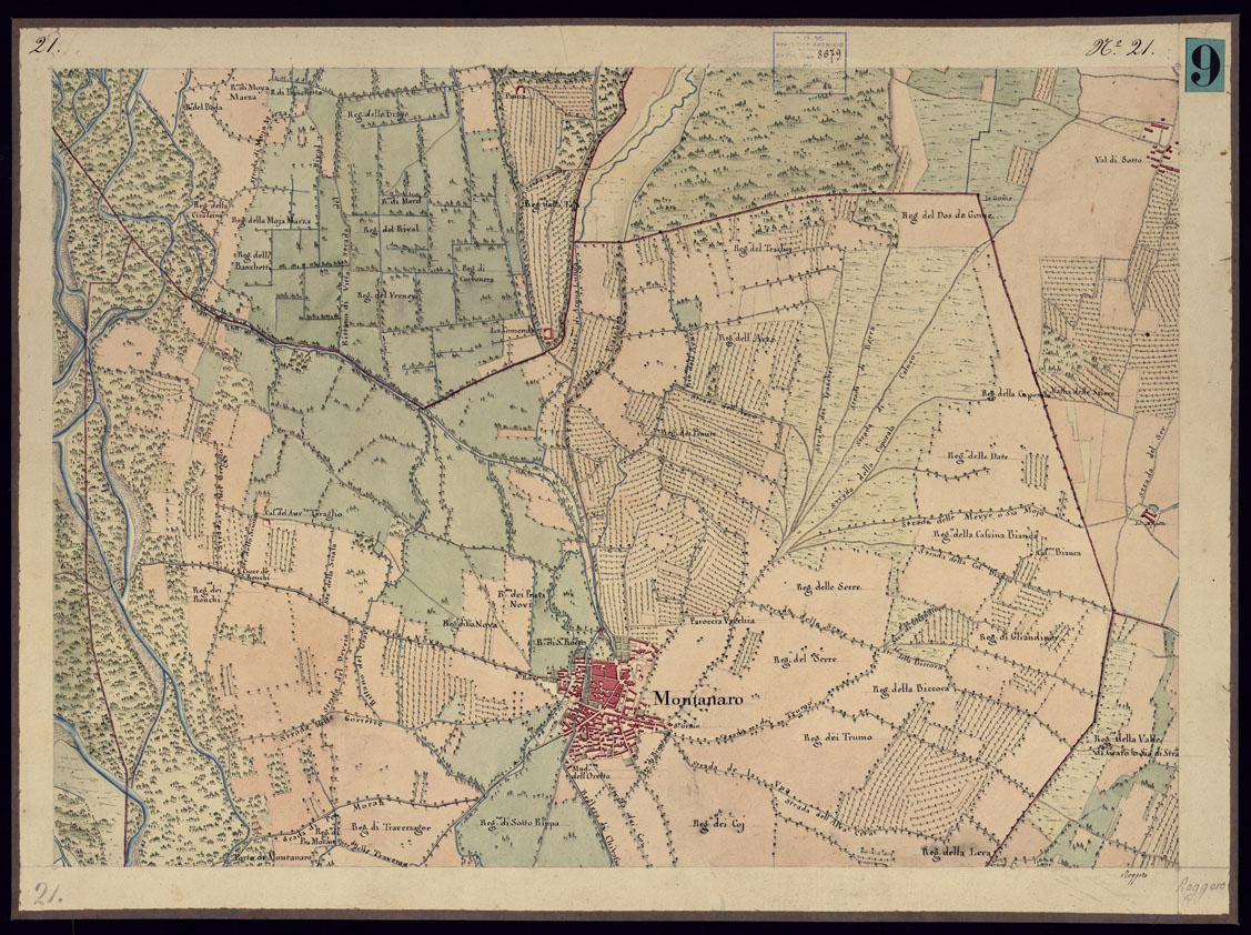 (N:8782) CARTA TOPOGRAFICA CHE SI ESTENDE SULLE PROVINCIE DI TORINO ED IN GRAN PARTE DEL CANAVESE - FOGLIO 21. (CA000878) Carte e stampe antiche: riproduzione a colori su carta (formato A1)