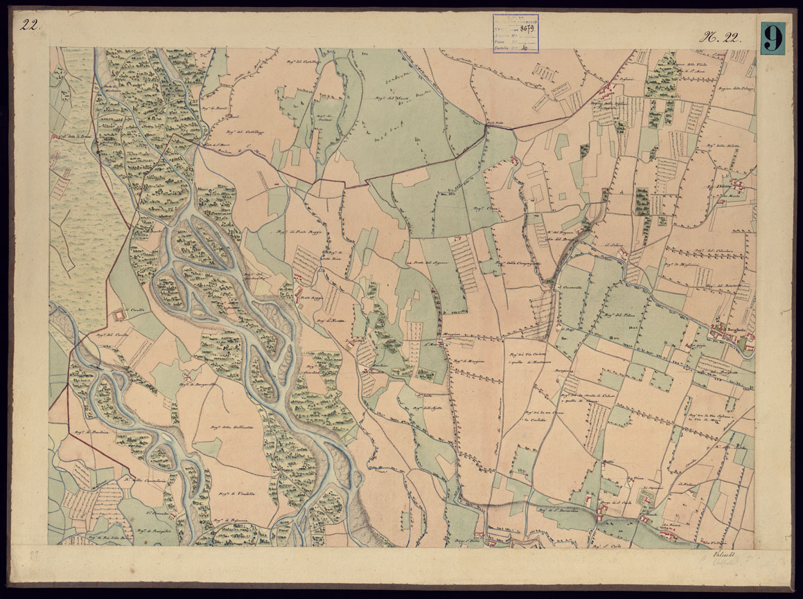 (N:8780) CARTA TOPOGRAFICA CHE SI ESTENDE SULLE PROVINCIE DI TORINO ED IN GRAN PARTE DEL CANAVESE - FOGLIO 22. (CA000879) Carte e stampe antiche: riproduzione a colori su carta (formato A1)