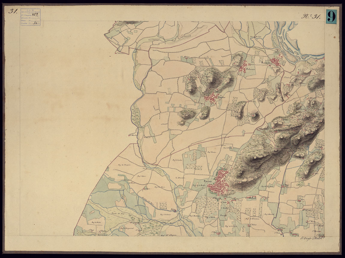 (N:8766) CARTA TOPOGRAFICA CHE SI ESTENDE SULLE PROVINCIE DI TORINO ED IN GRAN PARTE DEL CANAVESE - FOGLIO 31. (CA000888) Carte e stampe antiche: riproduzione a colori su carta (formato A1)