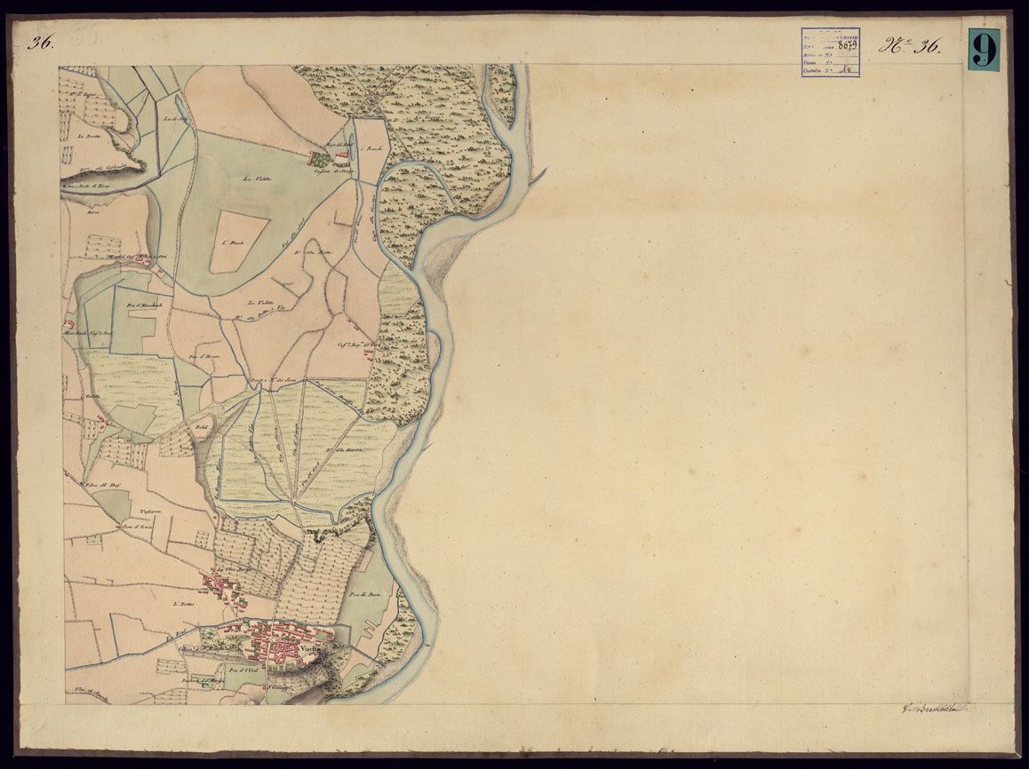 (N:8756) CARTA TOPOGRAFICA CHE SI ESTENDE SULLE PROVINCIE DI TORINO ED IN GRAN PARTE DEL CANAVESE - FOGLIO 36. (CA000893) Carte e stampe antiche: riproduzione a colori su carta (formato A1)