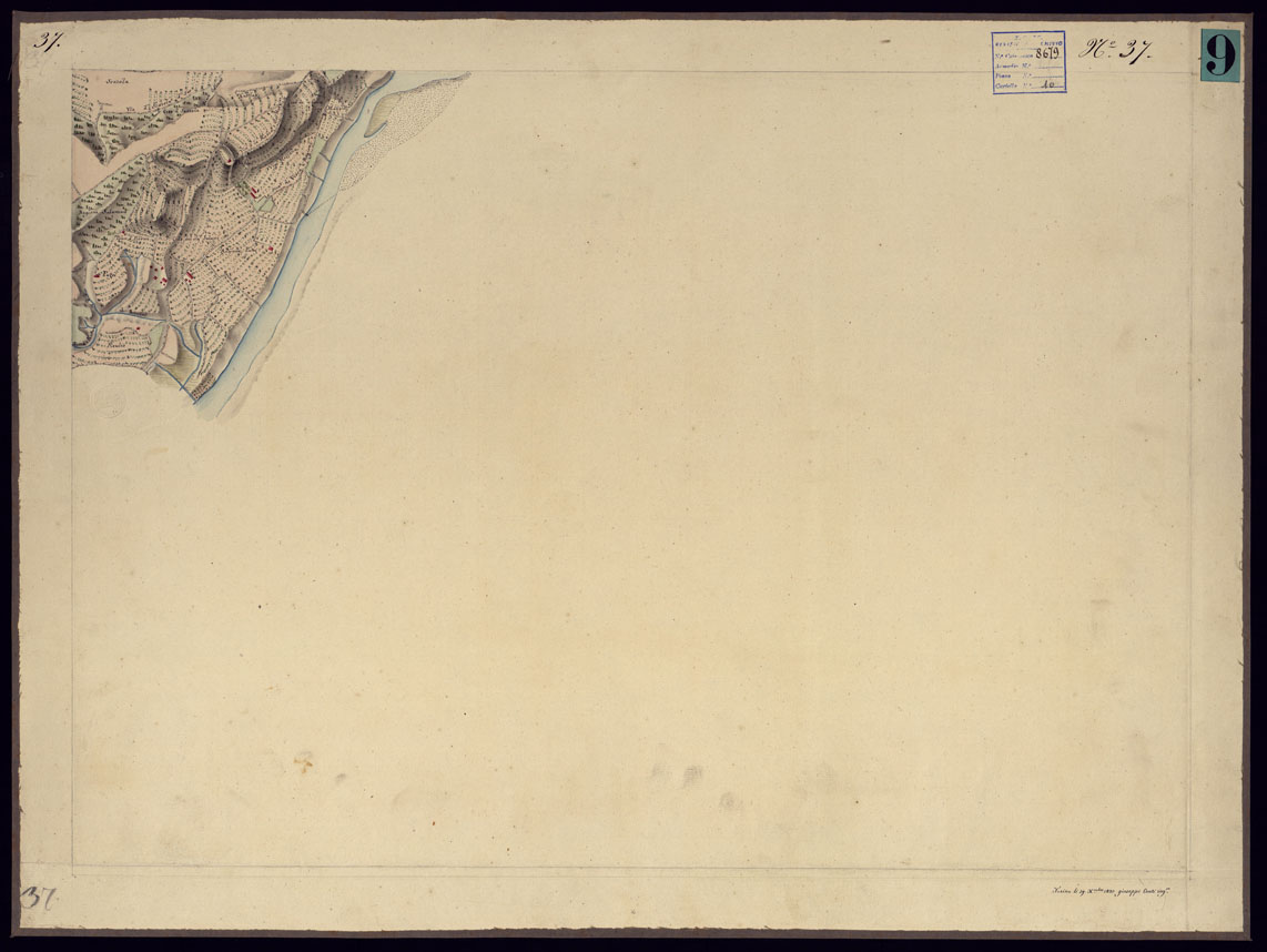 (N:8754) CARTA TOPOGRAFICA CHE SI ESTENDE SULLE PROVINCIE DI TORINO ED IN GRAN PARTE DEL CANAVESE - FOGLIO 37. (CA000894) Carte e stampe antiche: riproduzione a colori su carta (formato A1)