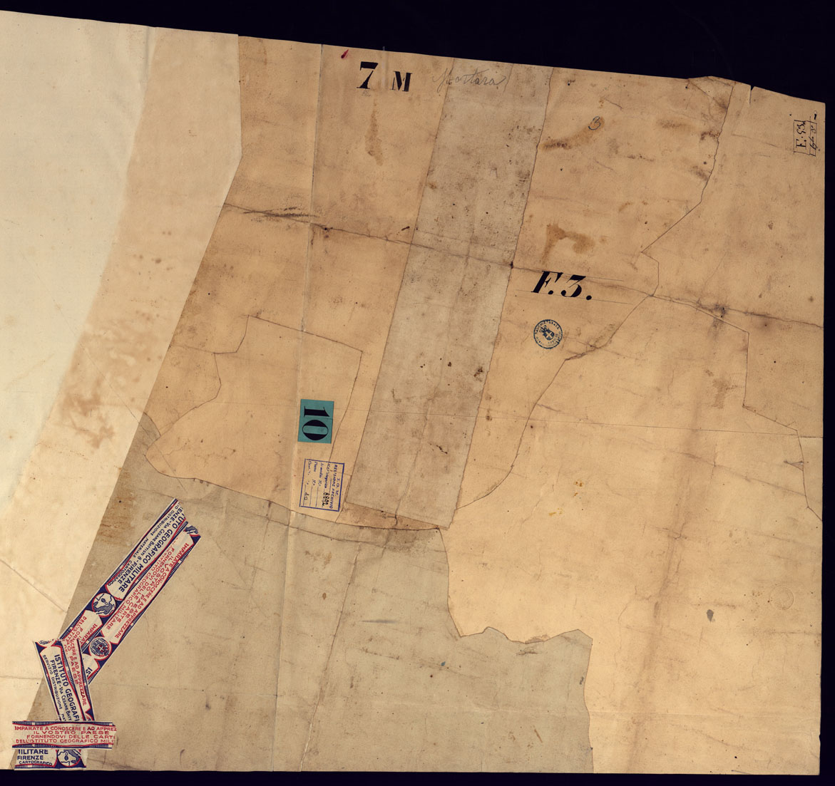 (N:14411) CARTA TOPOGRAFICA DELLA PROVINCIA DI MORTARA - FOGLIO 3 FRONTE/RETRO. (CA000900, CA000901, CA000902, CA000903) Carte e stampe antiche: riproduzione a colori su carta (formato A1)