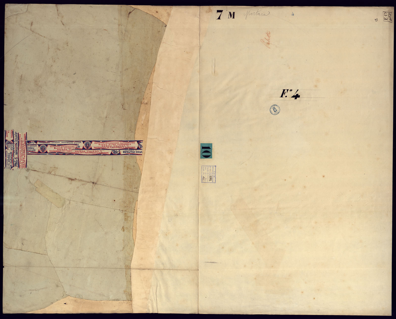 (N:16364) CARTA TOPOGRAFICA DELLA PROVINCIA DI MORTARA - FOGLIO 4 FRONTE/RETRO. (CA000904, CA000905) Carte e stampe antiche: riproduzione a colori su carta (formato A1)