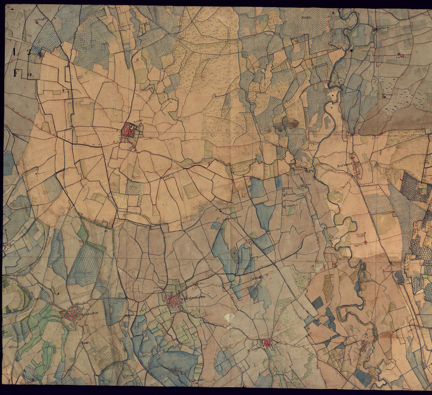 (N:14410) CARTA TOPOGRAFICA DELLA PROVINCIA DI MORTARA - FOGLIO 3 FRONTE/RETRO. (CA000906, CA000907, CA000908, CA000909) Carte e stampe antiche: riproduzione a colori su carta (formato A1)