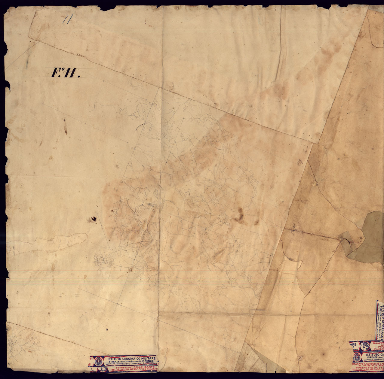 (N:14407) CARTA TOPOGRAFICA DELLA PROVINCIA DI MORTARA - FOGLIO 11 FRONTE/RETRO. (CA000926, CA000927, CA000928, CA000929) Carte e stampe antiche: riproduzione a colori su carta (formato A1)