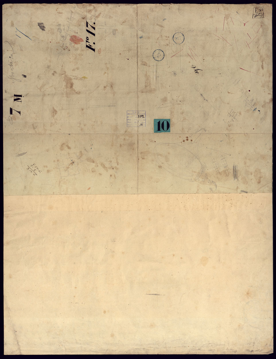 (N:14201) CARTA TOPOGRAFICA DELLA PROVINCIA DI MORTARA - FOGLIO 17 FRONTE/RETRO. (CA000950, CA000951) Carte e stampe antiche: riproduzione a colori su carta (formato A1)