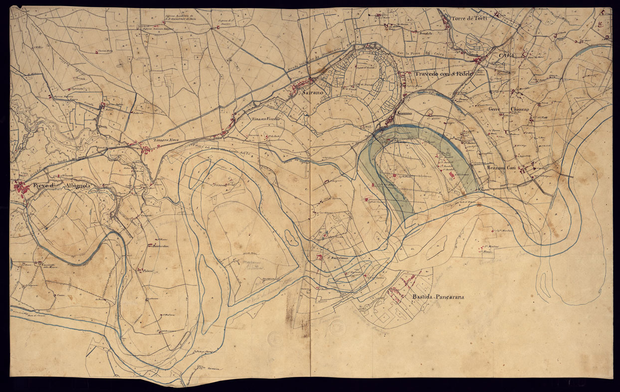 (N:10905) CARTA DELLA LUMELLINA RIDOTTA NELL'UFFICIO TOPOGRAFICO NE' MESI DI MAGGIO E GIUGNO 1816 - FOGLIO 15. (CA000969) Carte e stampe antiche: riproduzione a colori su carta (formato A1)