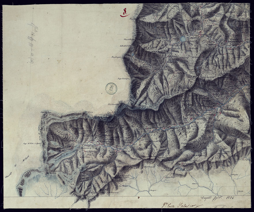 (N:10848) LEVATE TOPOGRAFICHE DELL'ALTO E BASSO NOVARESE - FOGLIO 8. (CA000982) Carte e stampe antiche: riproduzione a colori su carta (formato A1)