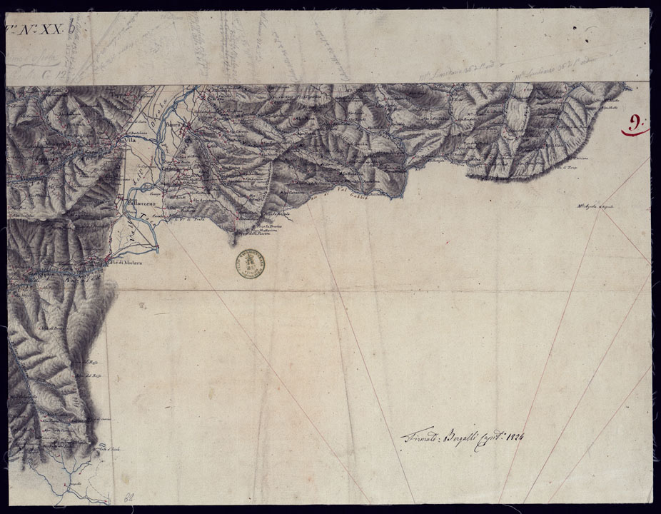 (N:10847) LEVATE TOPOGRAFICHE DELL'ALTO E BASSO NOVARESE - FOGLIO 9. (CA000983) Carte e stampe antiche: riproduzione a colori su carta (formato A1)