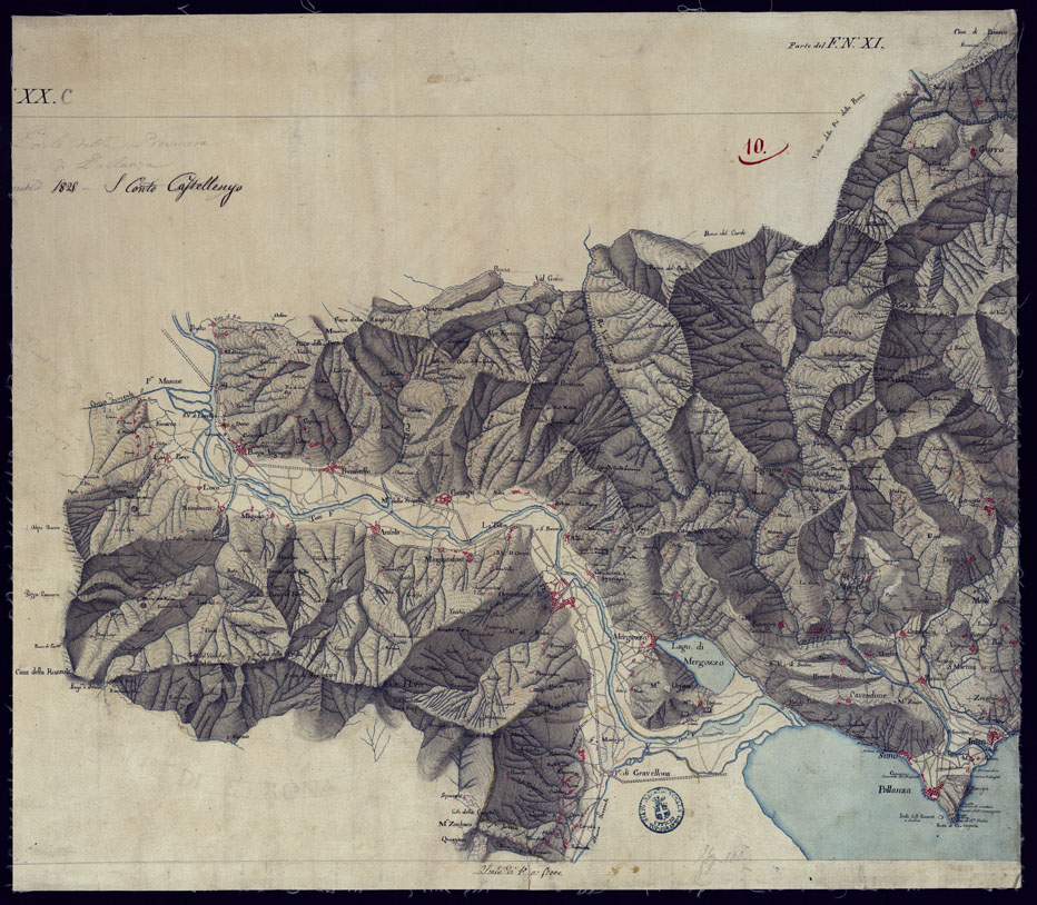 (N:10845) LEVATE TOPOGRAFICHE DELL'ALTO E BASSO NOVARESE - FOGLIO 10. (CA000984) Carte e stampe antiche: riproduzione a colori su carta (formato A1)