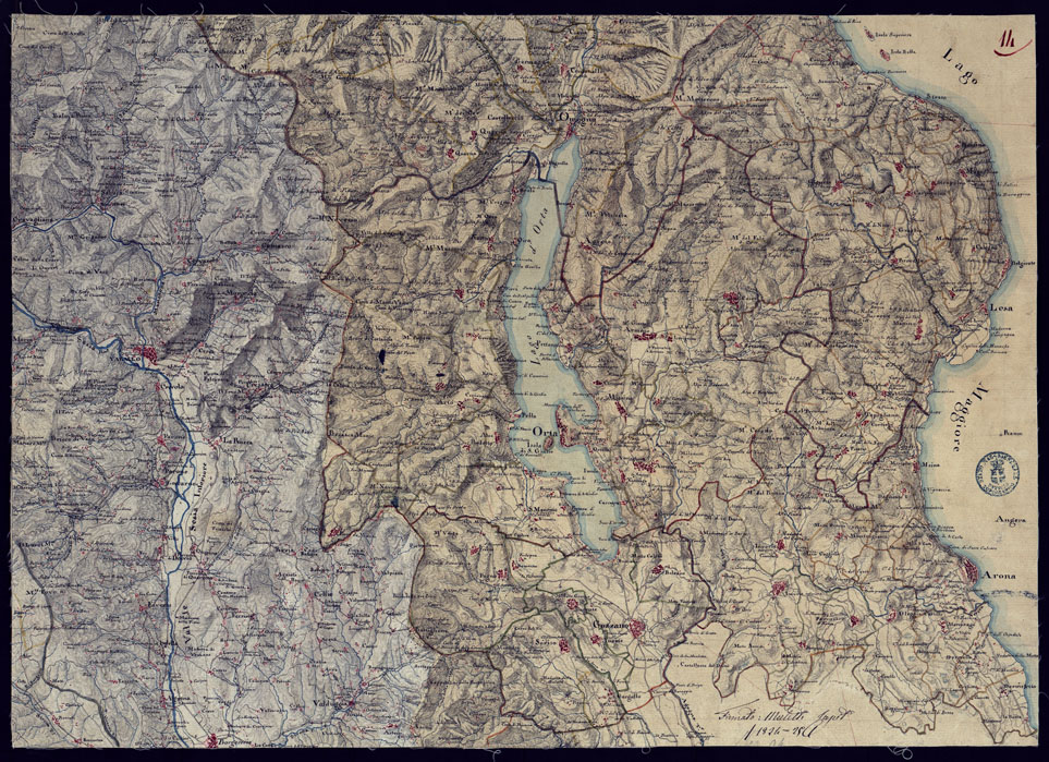 (N:10837) LEVATE TOPOGRAFICHE DELL'ALTO E BASSO NOVARESE - FOGLIO 14. (CA000988) Carte e stampe antiche: riproduzione a colori su carta (formato A1)