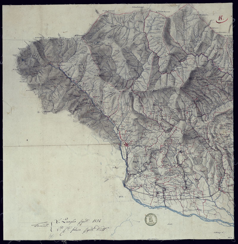 (N:10835) LEVATE TOPOGRAFICHE DELL'ALTO E BASSO NOVARESE - FOGLIO 15. (CA000989) Carte e stampe antiche: riproduzione a colori su carta (formato A1)
