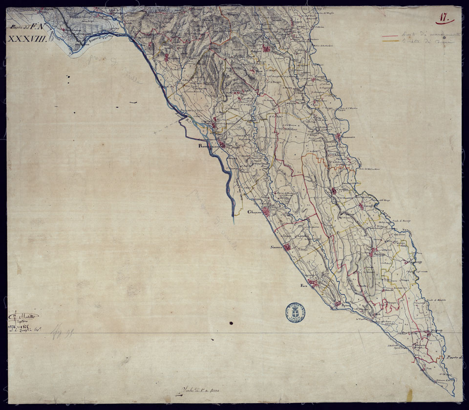 (N:10832) LEVATE TOPOGRAFICHE DELL'ALTO E BASSO NOVARESE - FOGLIO 17. (CA000991) Carte e stampe antiche: riproduzione a colori su carta (formato A1)