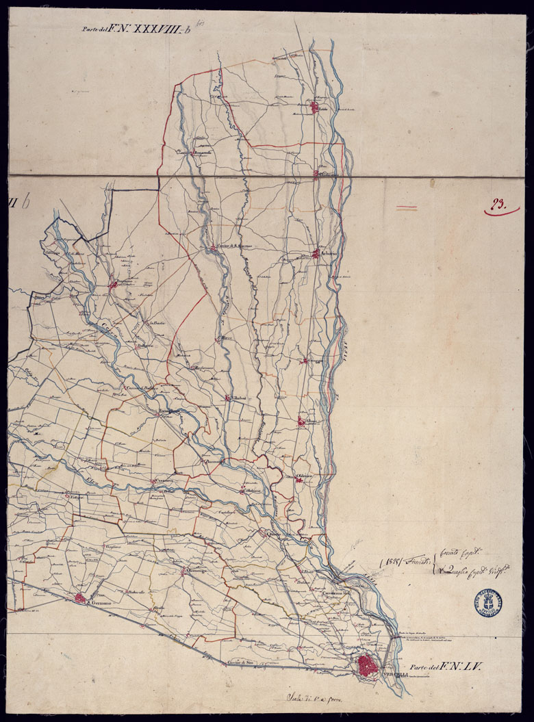 (N:10796) LEVATE TOPOGRAFICHE DELL'ALTO E BASSO NOVARESE - FOGLIO 23. (CA000997) Carte e stampe antiche: riproduzione a colori su carta (formato A1)