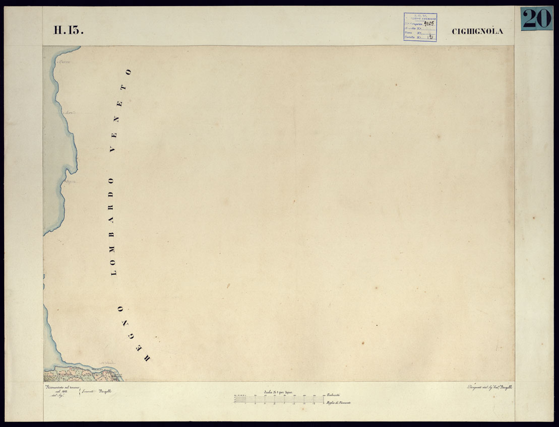 (N:12842) CARTA TOPOGRAFICA DEGLI STATI DI TERRA FERMA DI S.S.R.M. CARLO ALBERTO RE DI SARDEGNA FATTA DAL CORPO DELLO STATO MAGGIORE COMANDATO DAL TEN.TE GEN.LE B.NE DI MONTHOUX ALLA SCALA DI 1 50.000 1831 - FOGLIO H.13 CIGHIGNOLA. (CA001034) Carte e stampe antiche: riproduzione a colori su carta (formato A1)