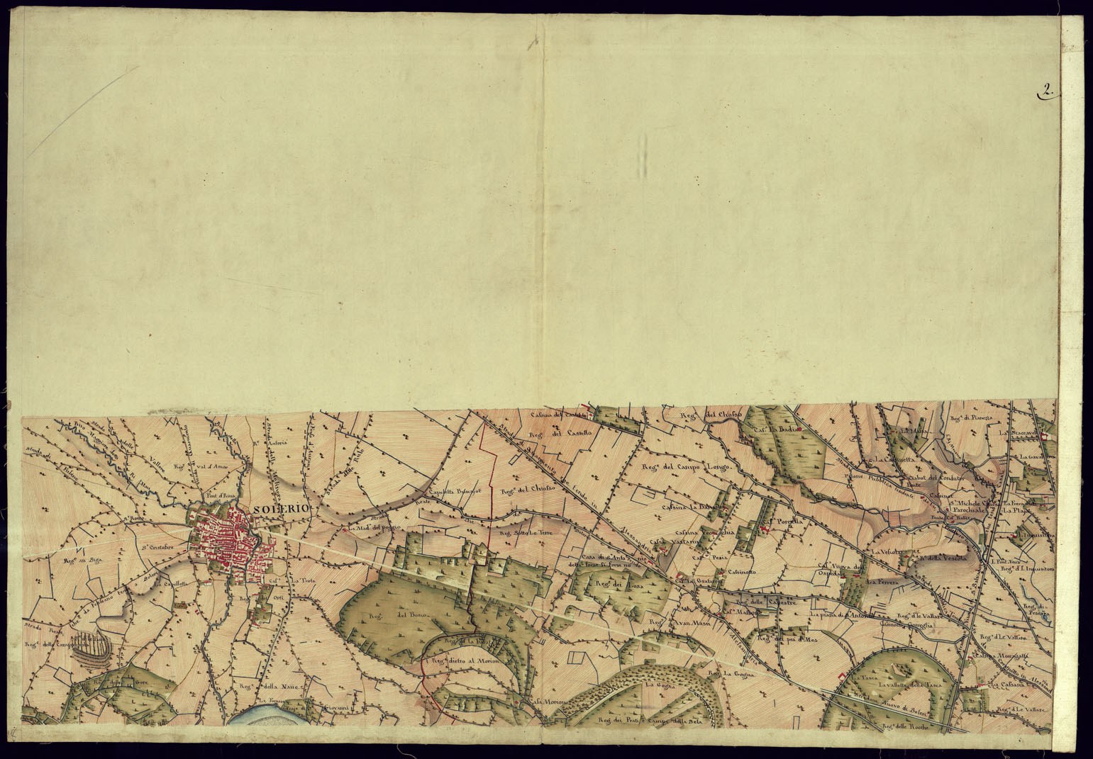 (N:13769) CARTA DI QUASI TUTTA L'EX PROVINCIA DI ACQUI E DI PARTE DI QUELLE DI MONDOVI', ALBA ED ALESSANDRIA - FOGLIO 2. (CA001330) Carte e stampe antiche: riproduzione a colori su carta (formato A1)