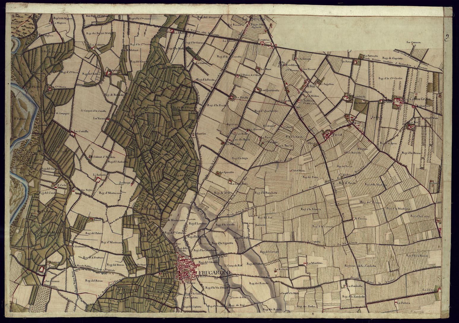 (N:14521) CARTA DI QUASI TUTTA L'EX PROVINCIA DI ACQUI E DI PARTE DI QUELLE DI MONDOVI', ALBA ED ALESSANDRIA - FOGLIO 9. (CA001337) Carte e stampe antiche: riproduzione a colori su carta (formato A1)
