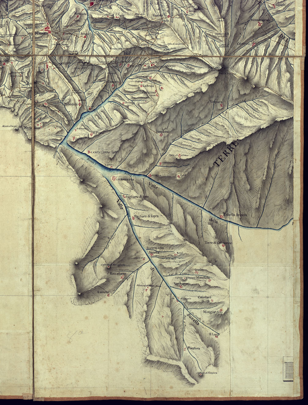 (N:15683) RIDUZIONE DELLA FRONTIERA DE BOBBIESE OLTRE PO' TORTONESE DAL CONFLUENTE DEL TORRENTE AUTO NELLA TREBBIA PER SINO ALLA MADO.NA DEL M. SERRAVALLE (CA001436, CA001437, CA001438, CA001439) Carte e stampe antiche: riproduzione a colori su carta (formato A1)