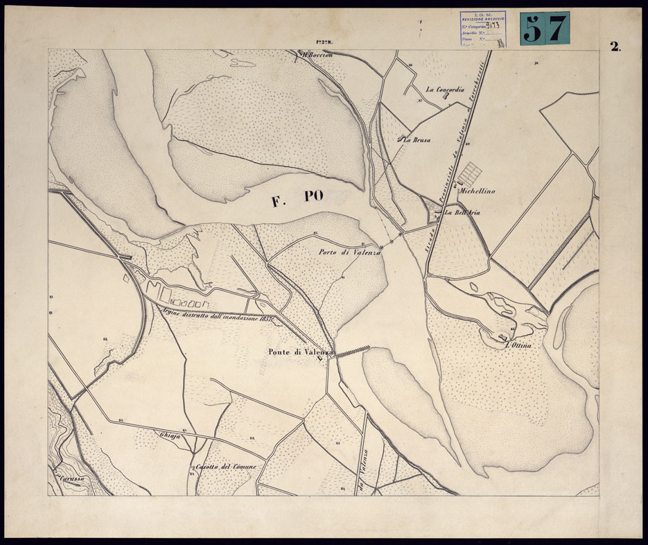 (N:23377) DINTORNI DI VALENZA AL 5,000. SETTE FOGLI ORIGINALI 1,2,3,4,8,12,16 PERVENUTI DAL SIGNOR COMM. COLAO IL 25 LUGLIO 1883 - TAVOLA 2. (CA001443) Carte e stampe antiche: riproduzione a colori su carta (formato A1)