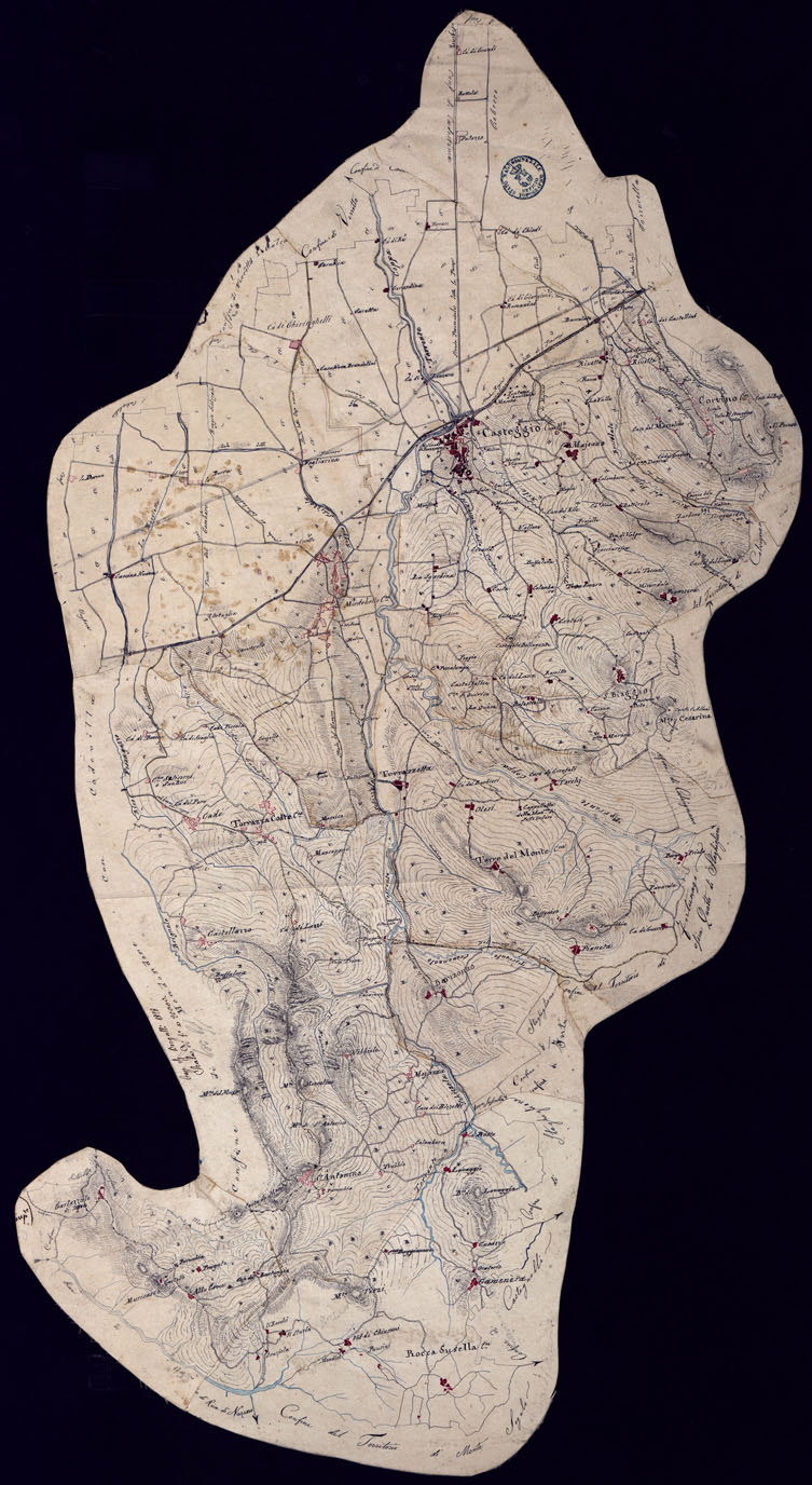 (N:10642) MINUTE DI CAMPAGNA ALLA SCALA DI 1 20.000 DI PARTE DEL TERRITORIO DEL CIRCONDARIO DI VOGHERA ESEGUITE NELL'ANNO 1828 - FOGLIO 2. (CA001460) Carte e stampe antiche: riproduzione a colori su carta (formato A1)