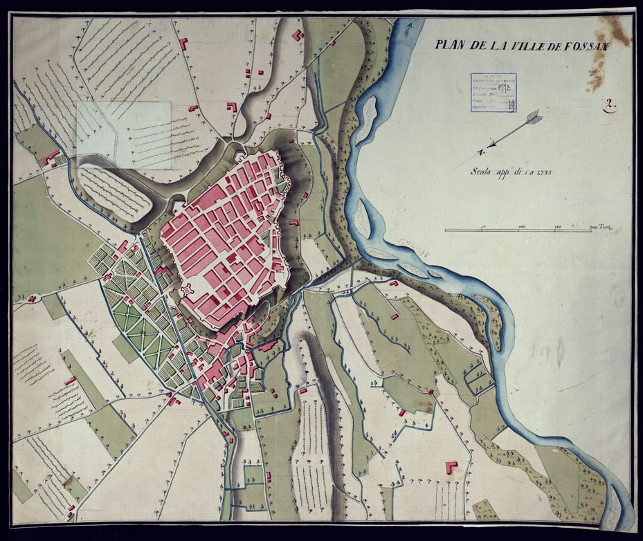 (N:3085) PLAN DE LA VILLE DE FOSSAN. (CA001487) Carte e stampe antiche: riproduzione a colori su carta (formato A1)