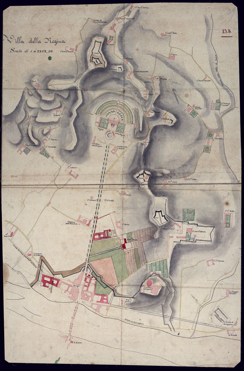 (N:2642) VILLA DELLA REGINA. (CA001509) Carte e stampe antiche: riproduzione a colori su carta (formato A1)