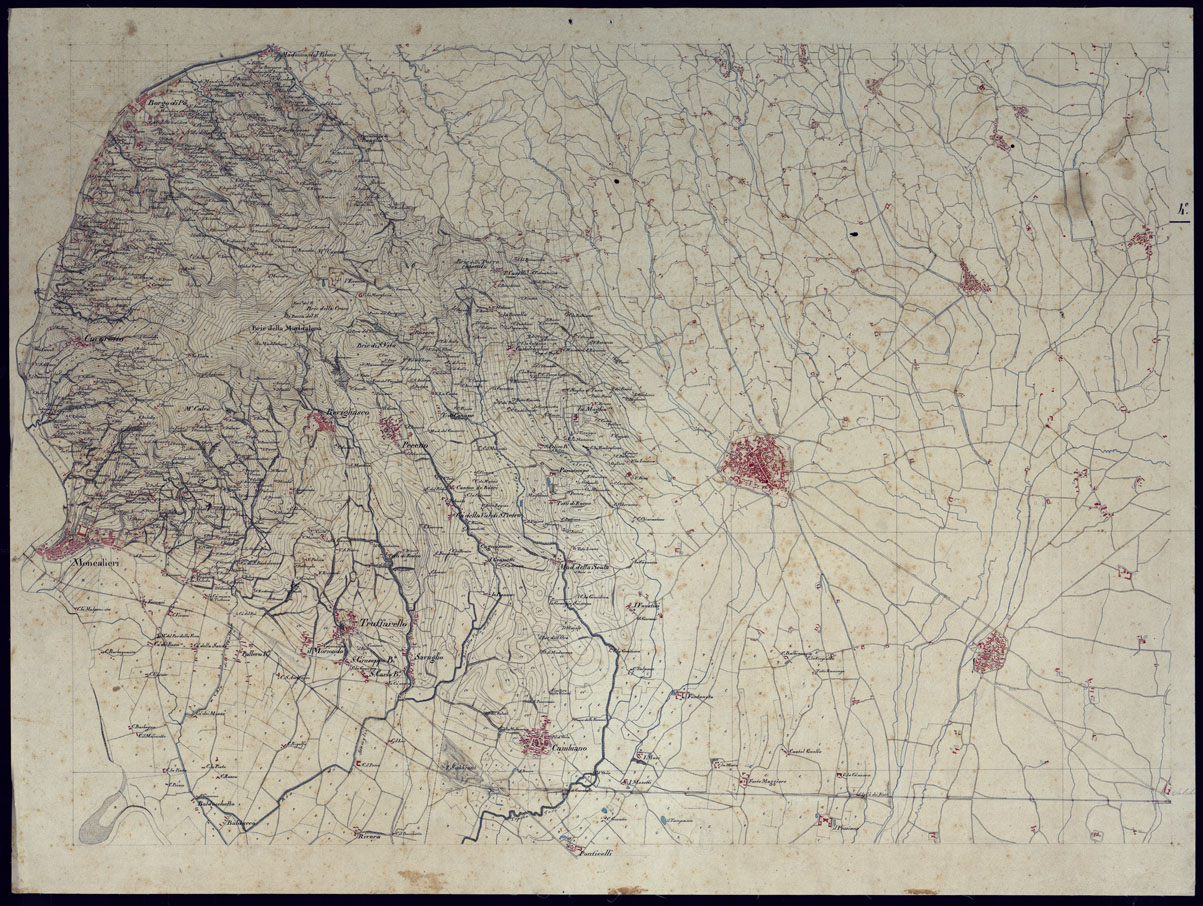 (N:23394) CONTORNI DI TORINO - FOGLIO 4. (CA001527) Carte e stampe antiche: riproduzione a colori su carta (formato A1)
