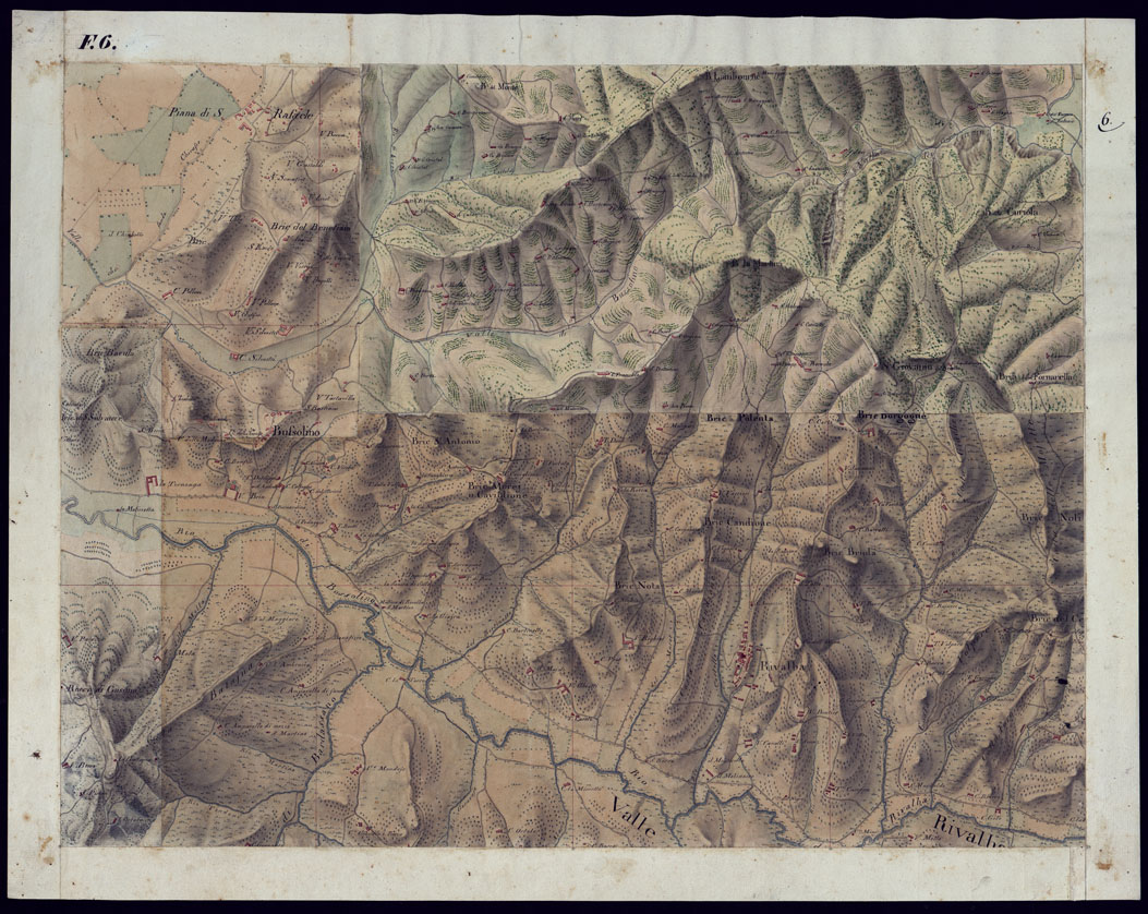 (N:2127) TORINO E DINTORNI - FOGLIO 6. (CA001547) Carte e stampe antiche: riproduzione a colori su carta (formato A1)