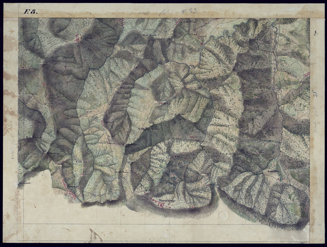 (N:2121) TORINO E DINTORNI - FOGLIO 8. (CA001549) Carte e stampe antiche: riproduzione a colori su carta (formato A1)