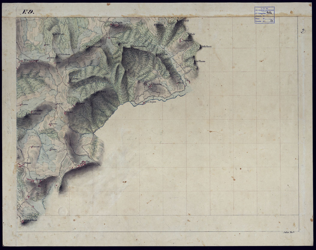 (N:2117) TORINO E DINTORNI - FOGLIO 9. (CA001550) Carte e stampe antiche: riproduzione a colori su carta (formato A1)