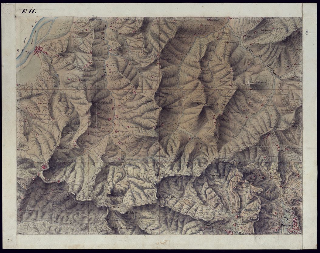 (N:2111) TORINO E DINTORNI - FOGLIO 11. (CA001552) Carte e stampe antiche: riproduzione a colori su carta (formato A1)