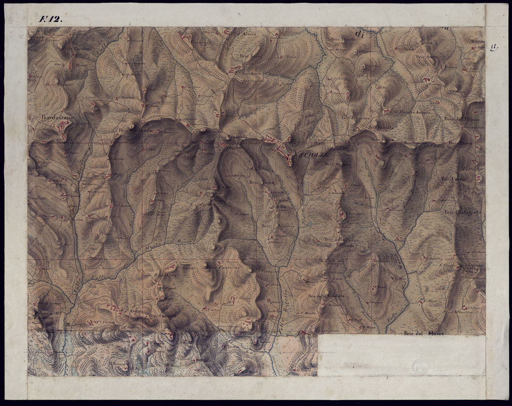(N:2109) TORINO E DINTORNI - FOGLIO 12. (CA001553) Carte e stampe antiche: riproduzione a colori su carta (formato A1)