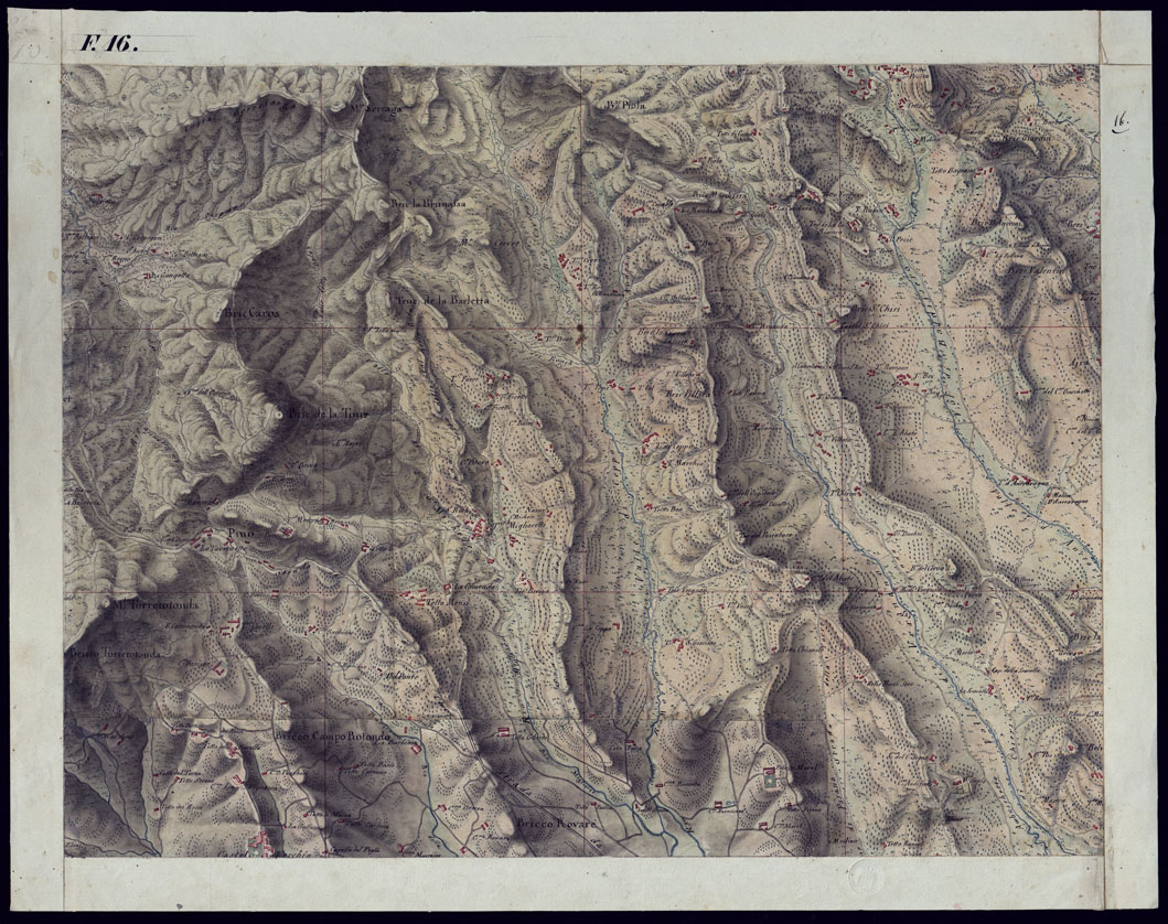 (N:1847) TORINO E DINTORNI - FOGLIO 16. (CA001557) Carte e stampe antiche: riproduzione a colori su carta (formato A1)