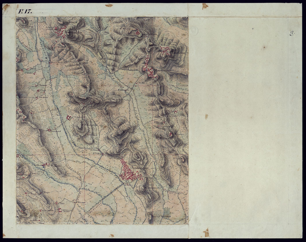 (N:1800) TORINO E DINTORNI - FOGLIO 17. (CA001558) Carte e stampe antiche: riproduzione a colori su carta (formato A1)