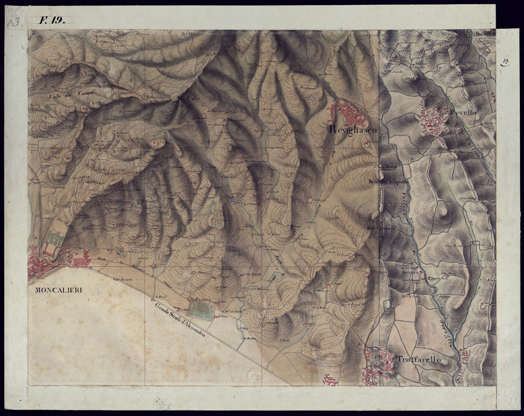 (N:1795) TORINO E DINTORNI - FOGLIO 19. (CA001560) Carte e stampe antiche: riproduzione a colori su carta (formato A1)
