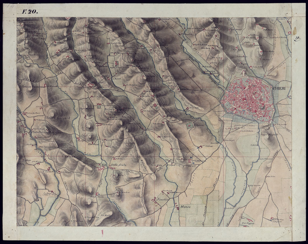(N:1793) TORINO E DINTORNI - FOGLIO 20. (CA001561) Carte e stampe antiche: riproduzione a colori su carta (formato A1)