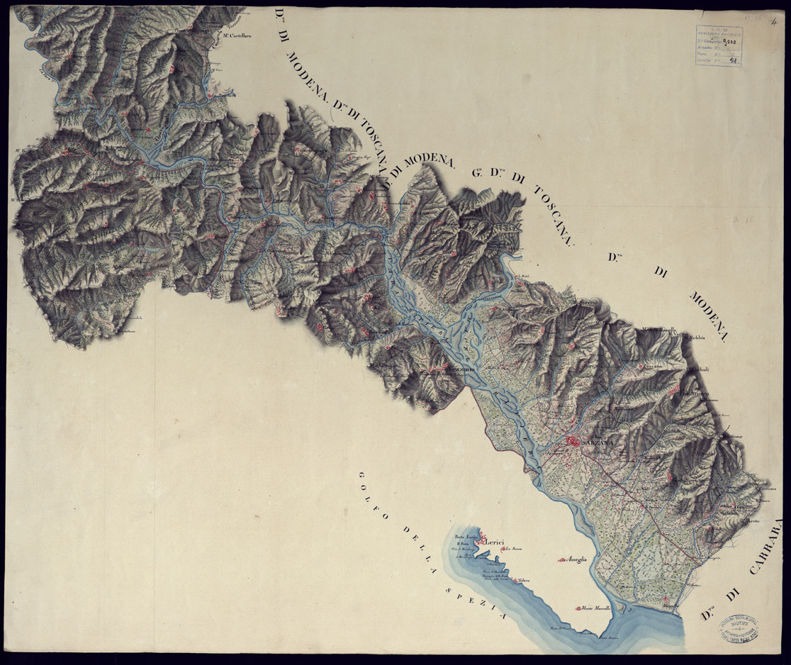 (N:3762) CARTA DEL CORDONE SANITARIO SULLA FRONTIERA AD EST DI PAVIA AL NEDITERRANEO SCALA DI 1 A 50 000 - FOGLIO 4. (CA001624) Carte e stampe antiche: riproduzione a colori su carta (formato A1)