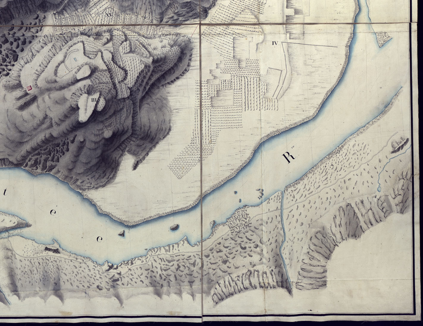 (N:3761) PLAN GEOMETRIQUE DE L' EMPLACEMENT  DE L'ANCIEN FORT DE BARD DUCHE' D'AOSTA, LEVE' PAR LE COMNTE DE CASTELLENGO LIEUT.  AU CORPS DE  L'ETAT MAJOR GENERAL A L'ECHELLE DE 1:500, L'AN 1819. (CA001628, CA001627, CA001626, CA001625, CA001629, CA001630) Carte e stampe antiche: riproduzione a colori su carta (formato A1)